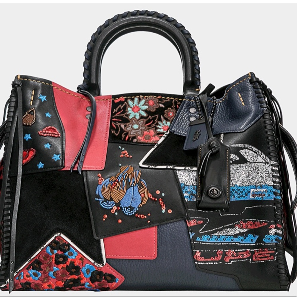 Coach New York Rogue With Embellished Patchwork Bag & Wallet
